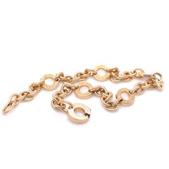 Bvlgari, rare bracelet gravé à 6 cercles en or jaune 18 carats, 15,82 g