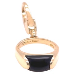Bvlgari Raro Colgante Encanto Tronchetto Onyx Oro Amarillo 18ct 2,74g