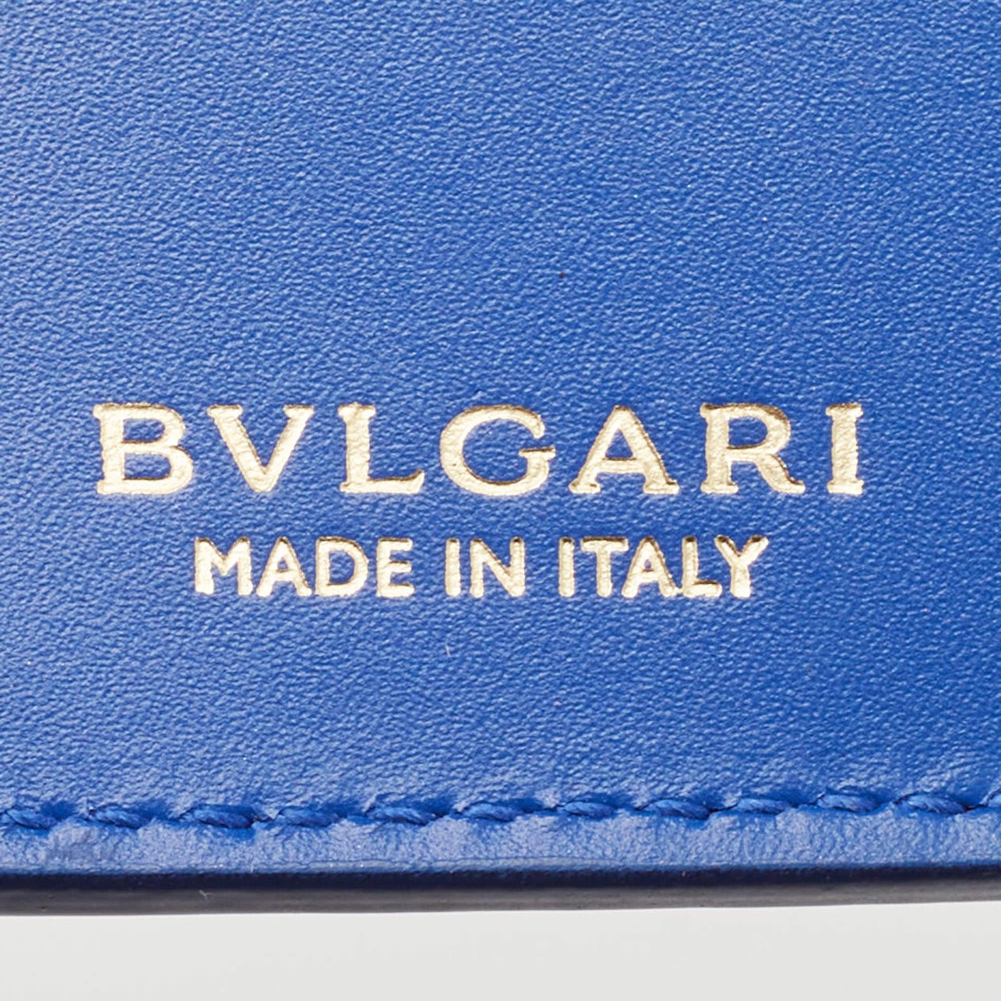 Bvlgari Red Leather Serpenti Forever Bifold Card Case 4