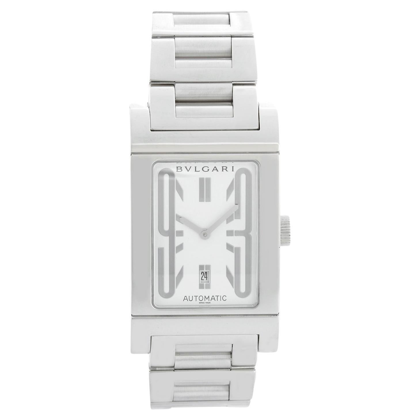 Bvlgari Rettangolo Midsize Stainless Steel Watch RT 45S
