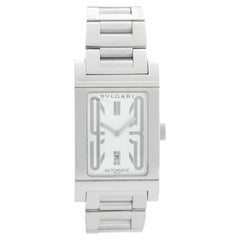 Reloj Bvlgari Rettangolo mediano de acero inoxidable RT 45S