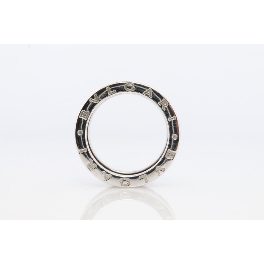Women's or Men's Bvlgari Ring. Bulgari B Zero 18k 750 White Gold. Bulgari Wide 18k Band. Bulgari For Sale