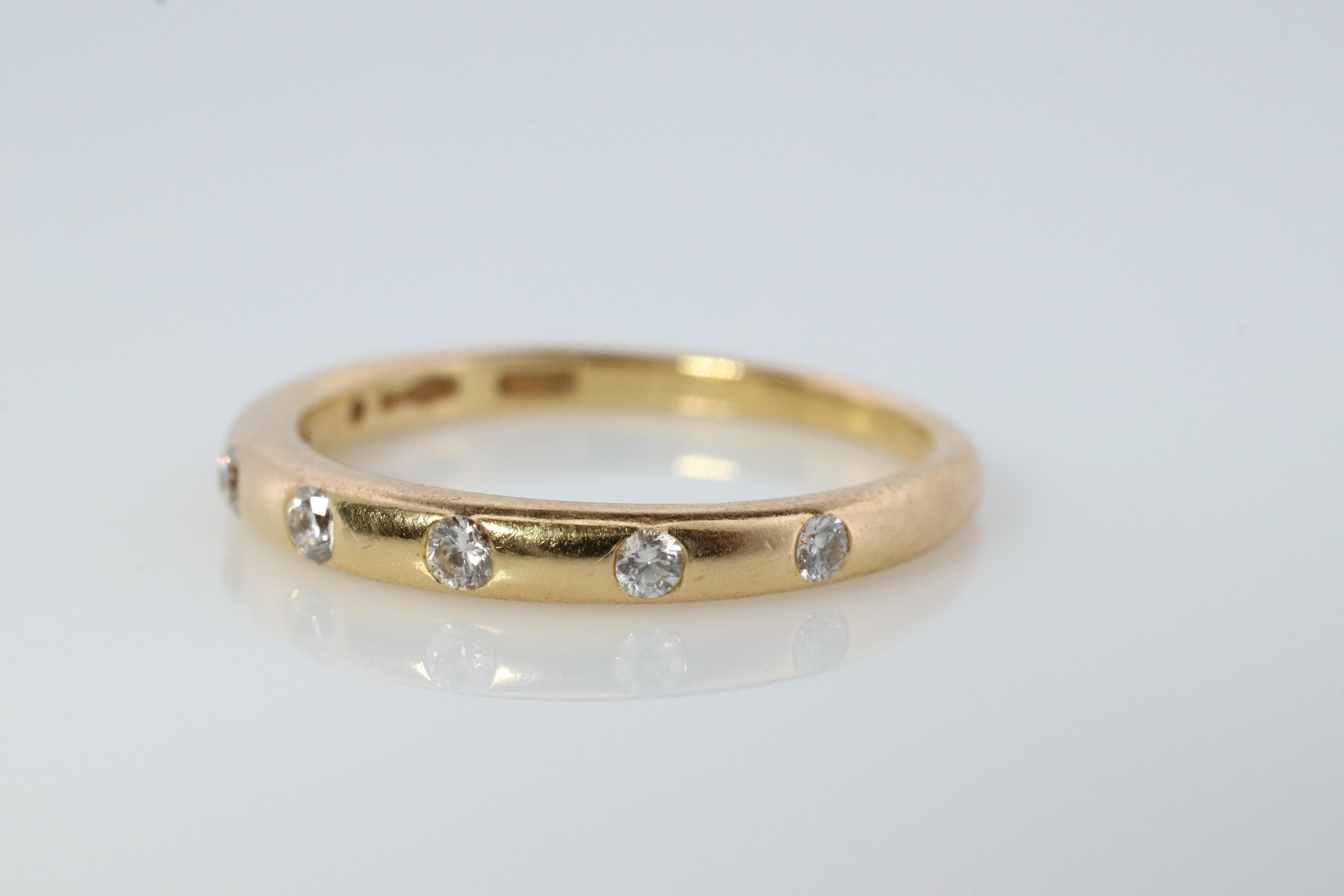 Modern Bvlgari Ring. Bulgari FEDI 18k Yellow Gold Band 7P Diamonds Genuine Bvlgari For Sale