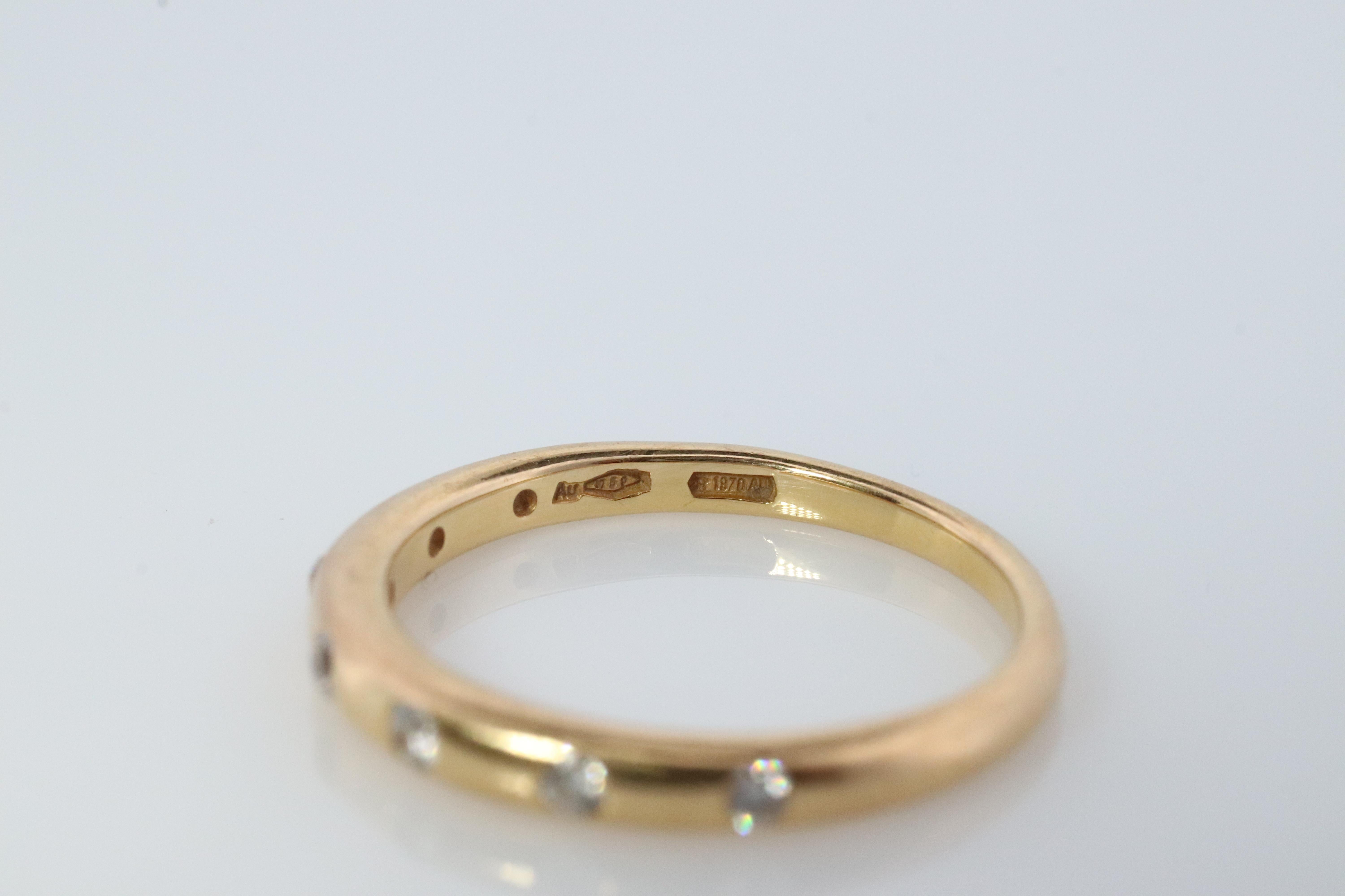 Bvlgari Ring. Bulgari FEDI 18k Yellow Gold Band 7P Diamonds Genuine Bvlgari In Good Condition For Sale In Port Charlotte, FL
