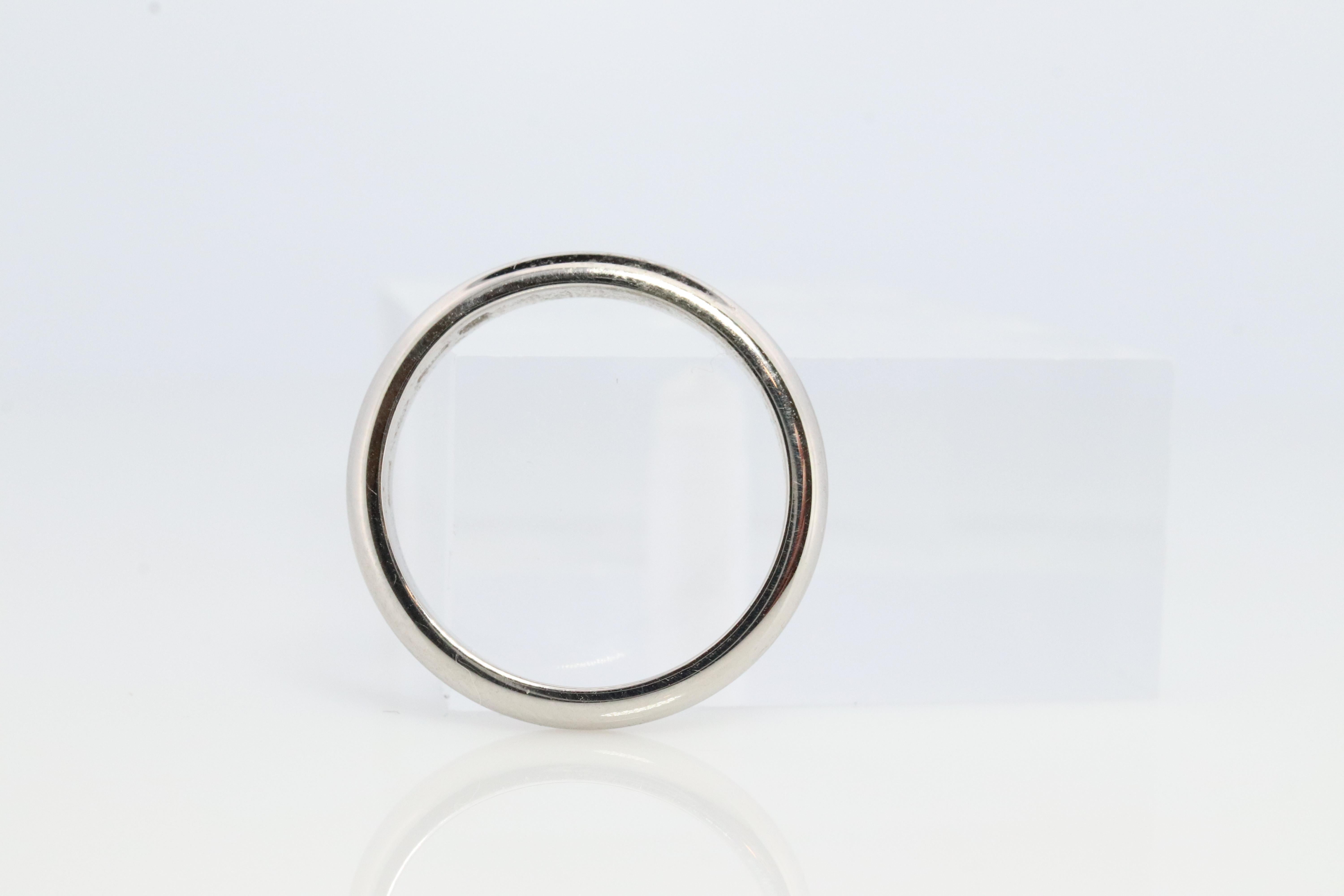 Bvlgari Ring. Bulgari FEDI Platinum plain Band Pt950 Comfort Fit Genuine Bvlgari In Good Condition For Sale In Port Charlotte, FL