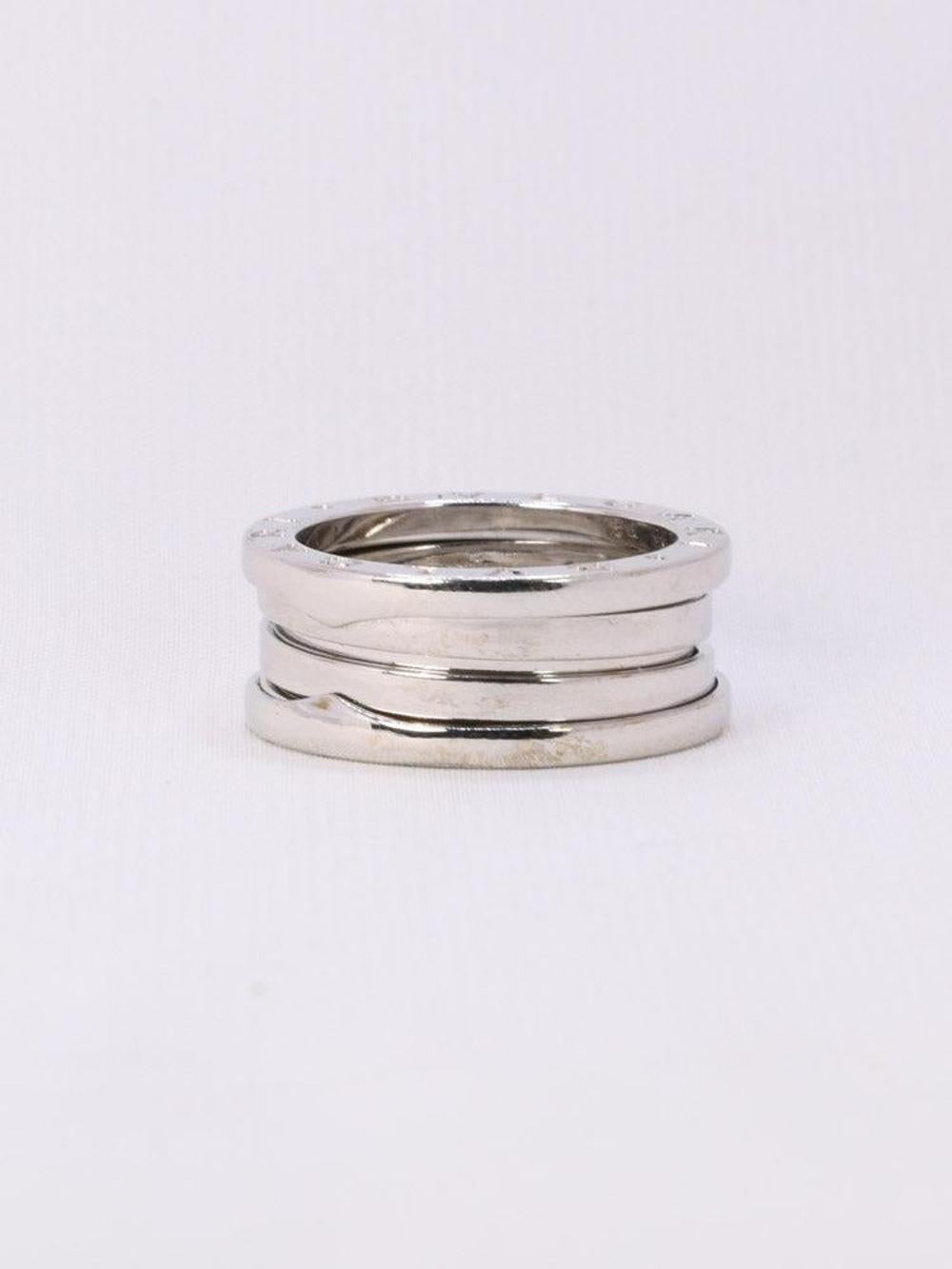 Modern BVLGARI Ring B.Zéro1 medium model in white gold