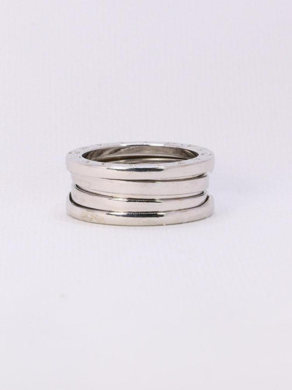 BVLGARI Ring B.Zéro1 medium model in white gold In Good Condition In PARIS, FR