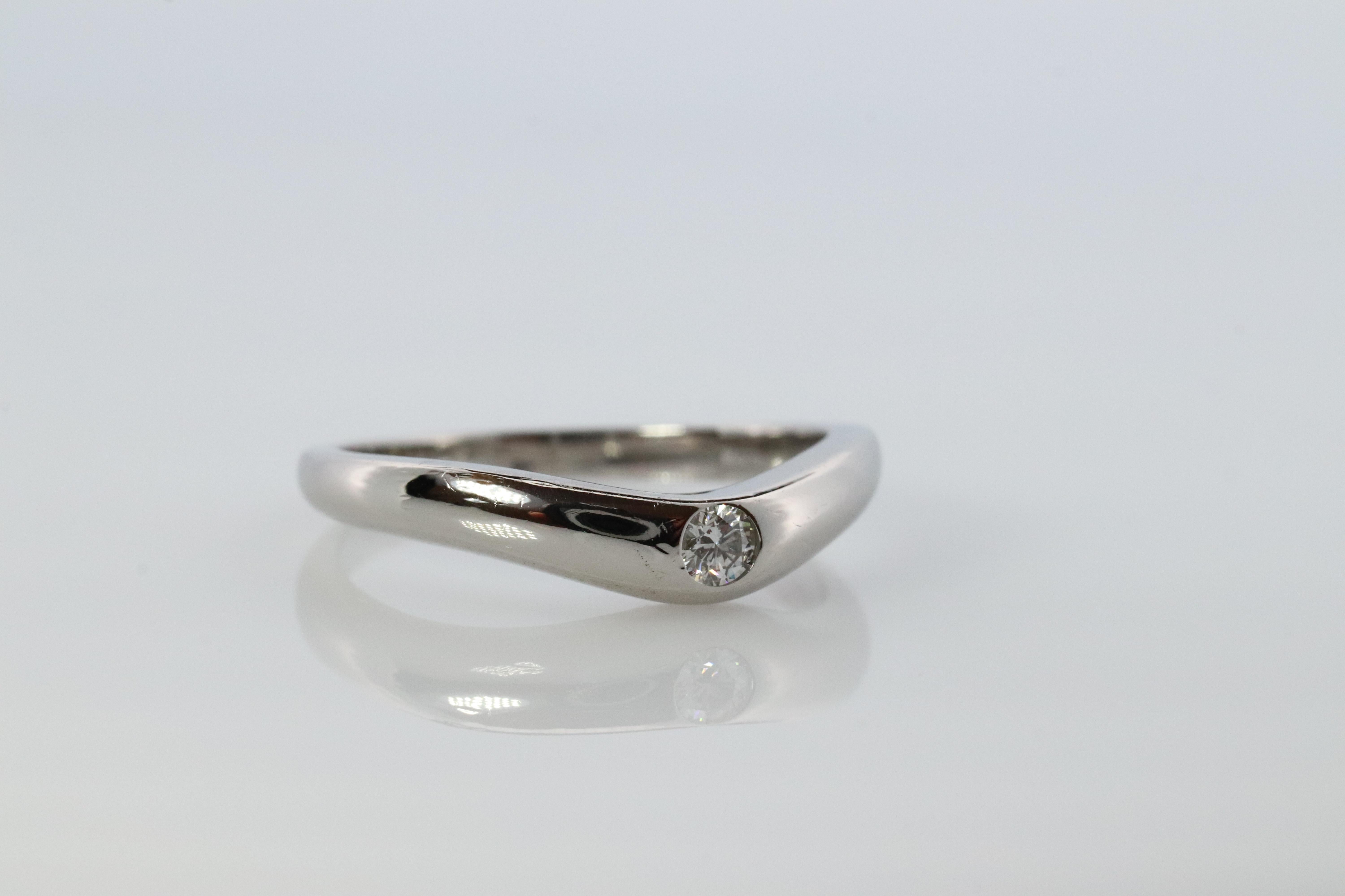 Moderno Anello Bvlgari. Corona PT950 Platino Diamante solitario Bulgari Band. in vendita