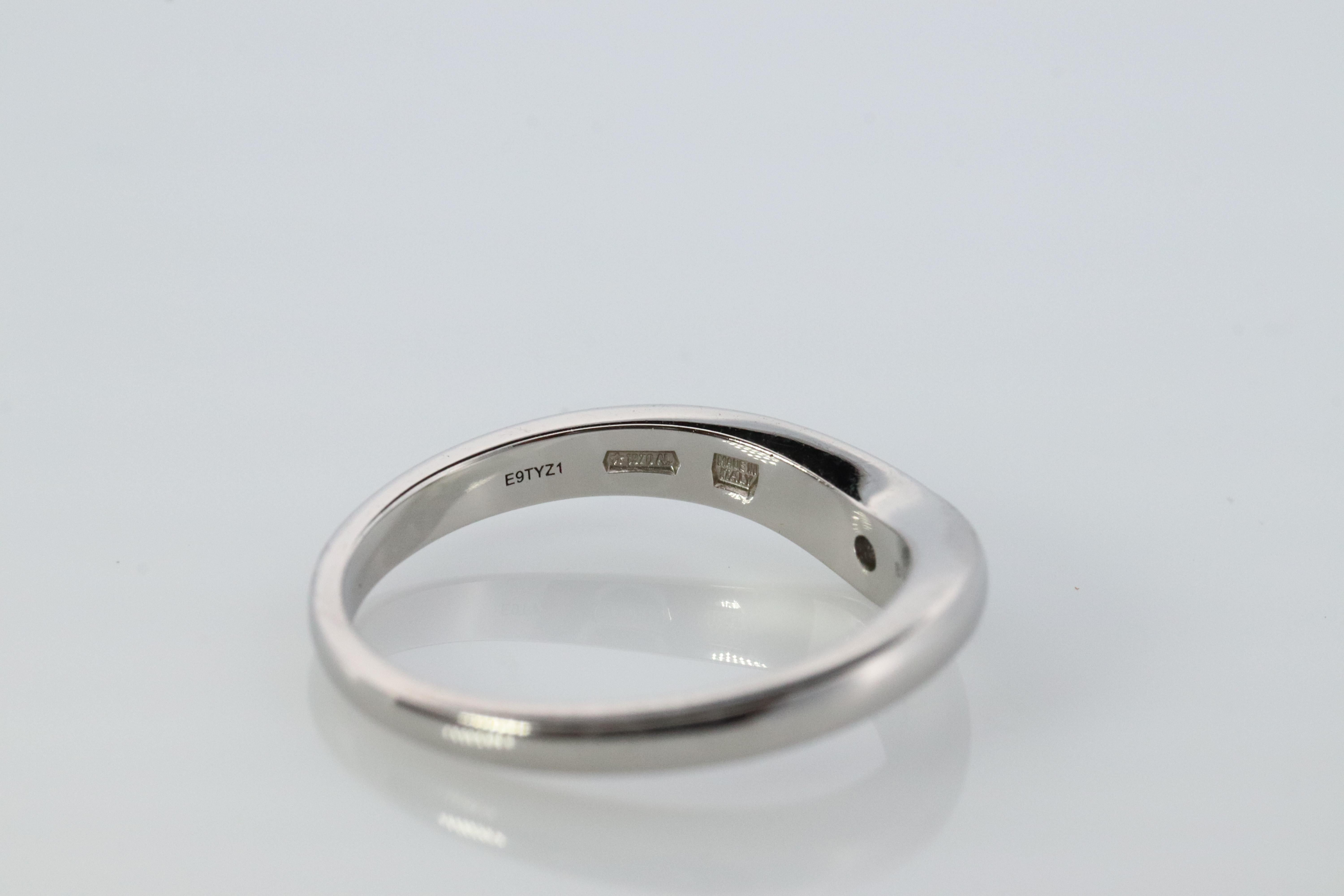 Donna Anello Bvlgari. Corona PT950 Platino Diamante solitario Bulgari Band. in vendita