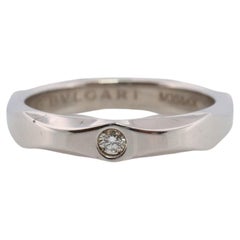 Bvlgari Ring. Infinito PT950 Platinum Diamond solitaire Bulgari Band.