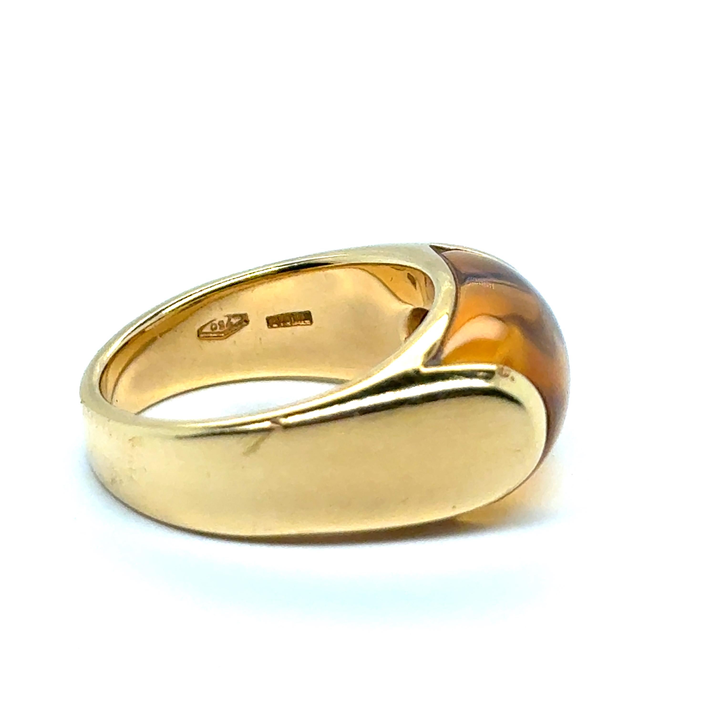 Bvlgari Ring with Citrine in 18 Karat Yellow Gold en venta 4