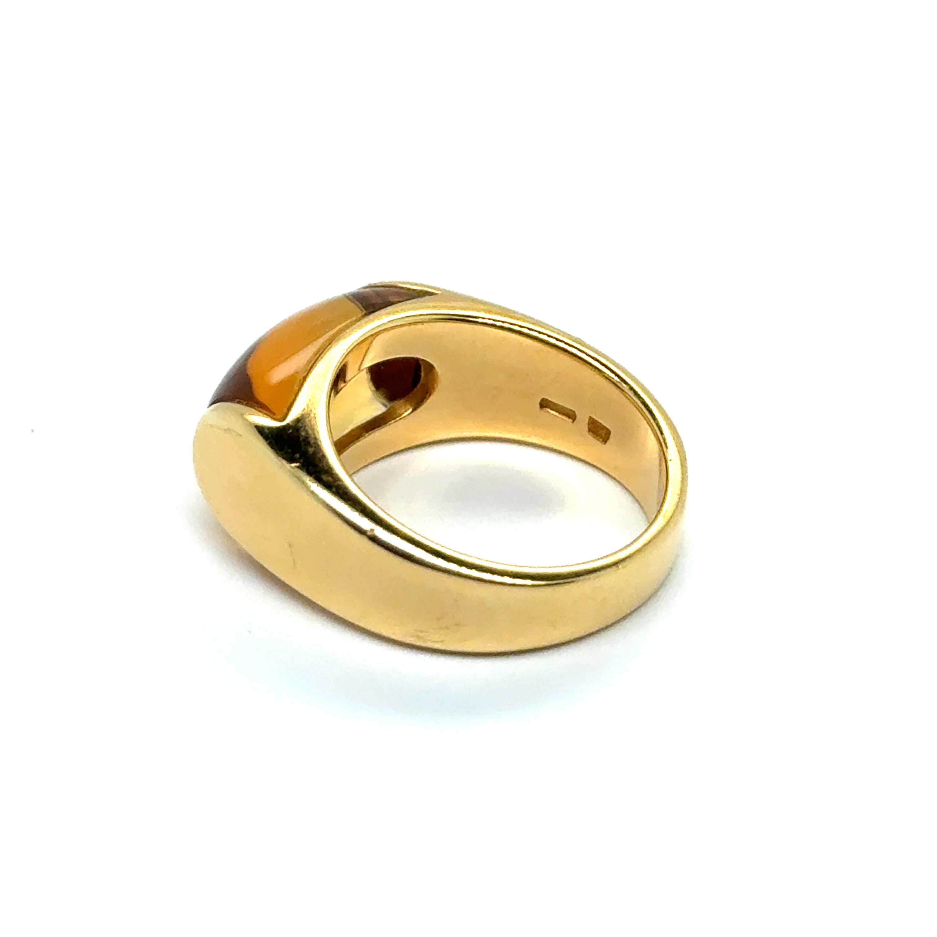 Bvlgari Ring with Citrine in 18 Karat Yellow Gold en venta 5
