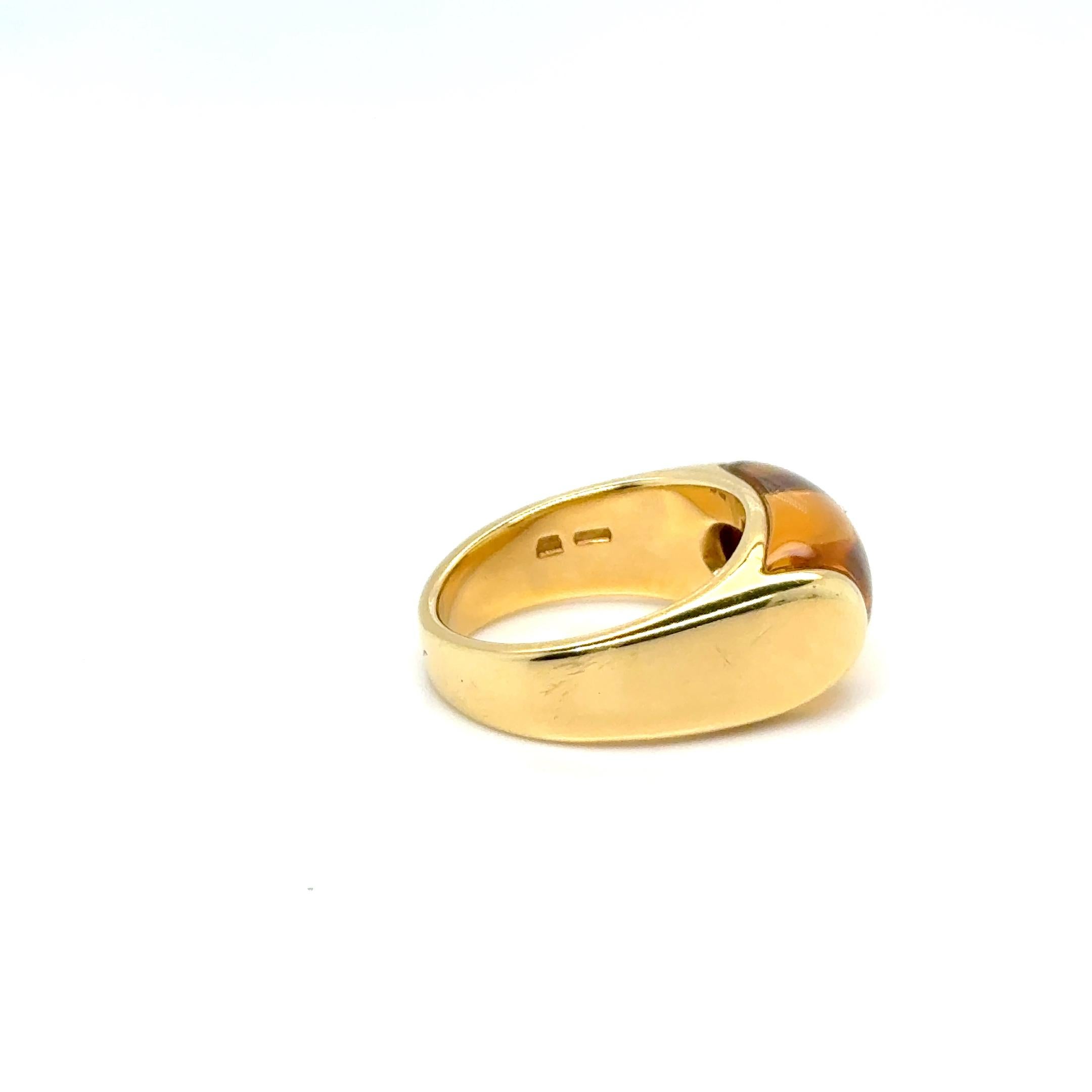 Bvlgari Ring with Citrine in 18 Karat Yellow Gold en venta 6