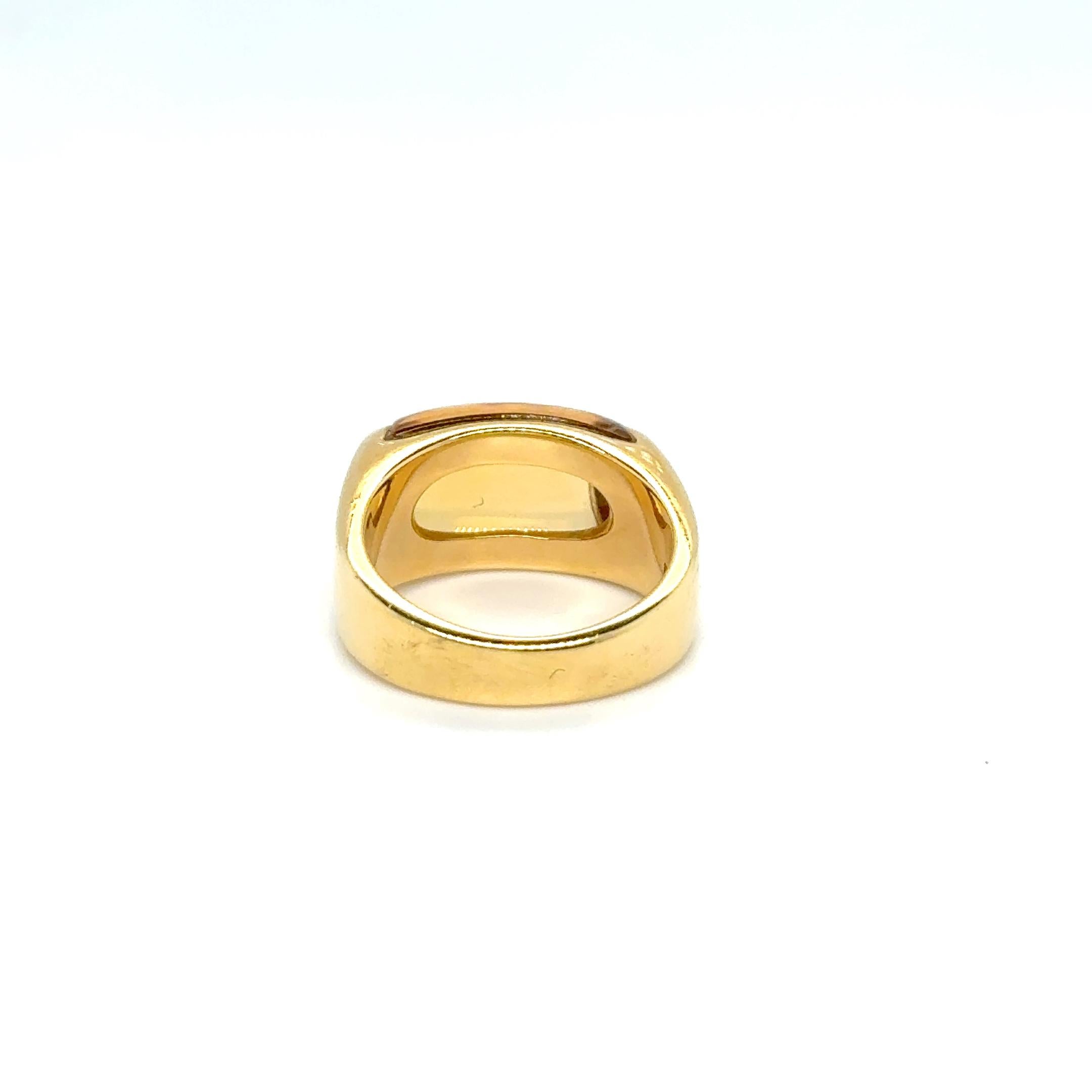 Bvlgari Ring with Citrine in 18 Karat Yellow Gold en venta 8