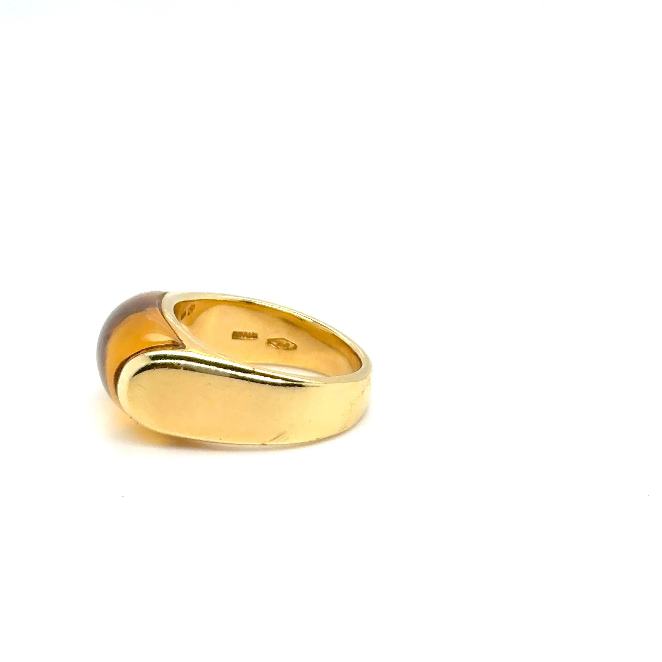 Bvlgari Ring with Citrine in 18 Karat Yellow Gold en venta 9