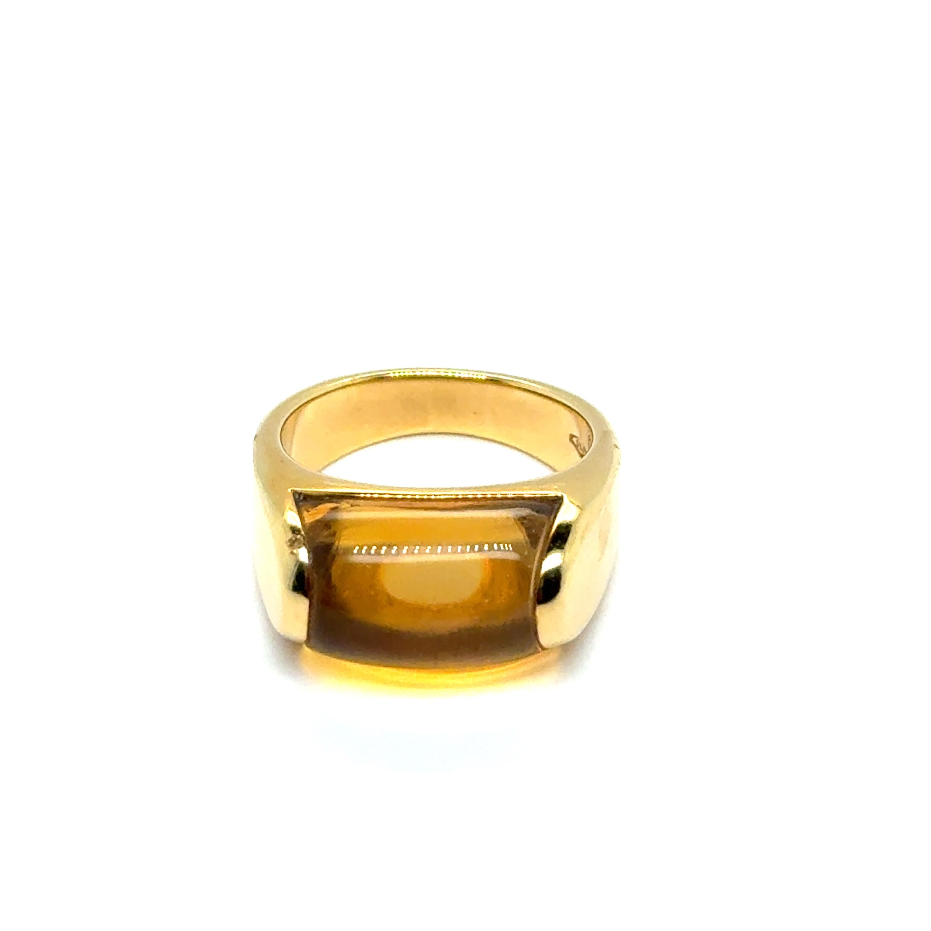 Bvlgari Ring with Citrine in 18 Karat Yellow Gold Corte mixto en venta