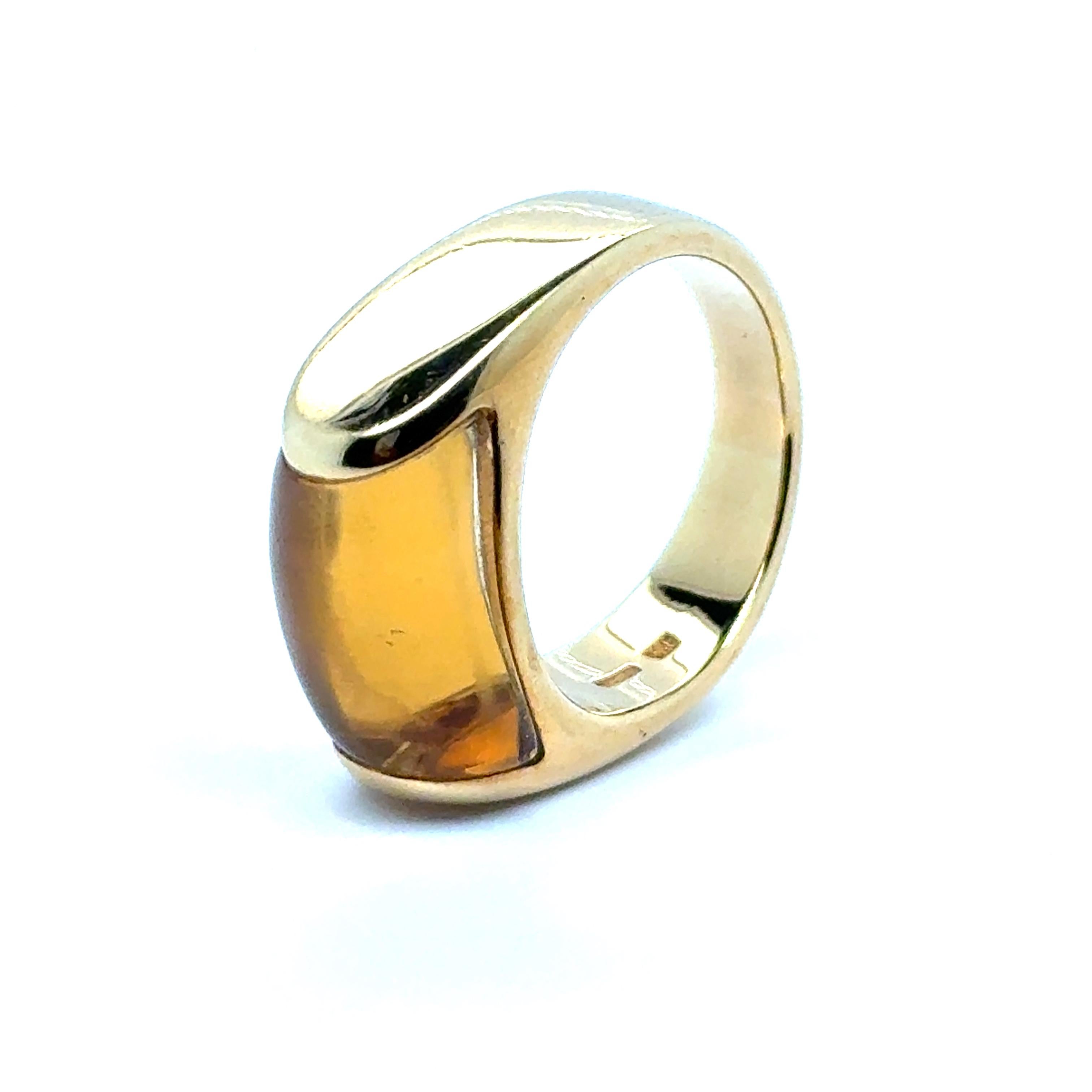 Bvlgari Ring with Citrine in 18 Karat Yellow Gold en venta 2