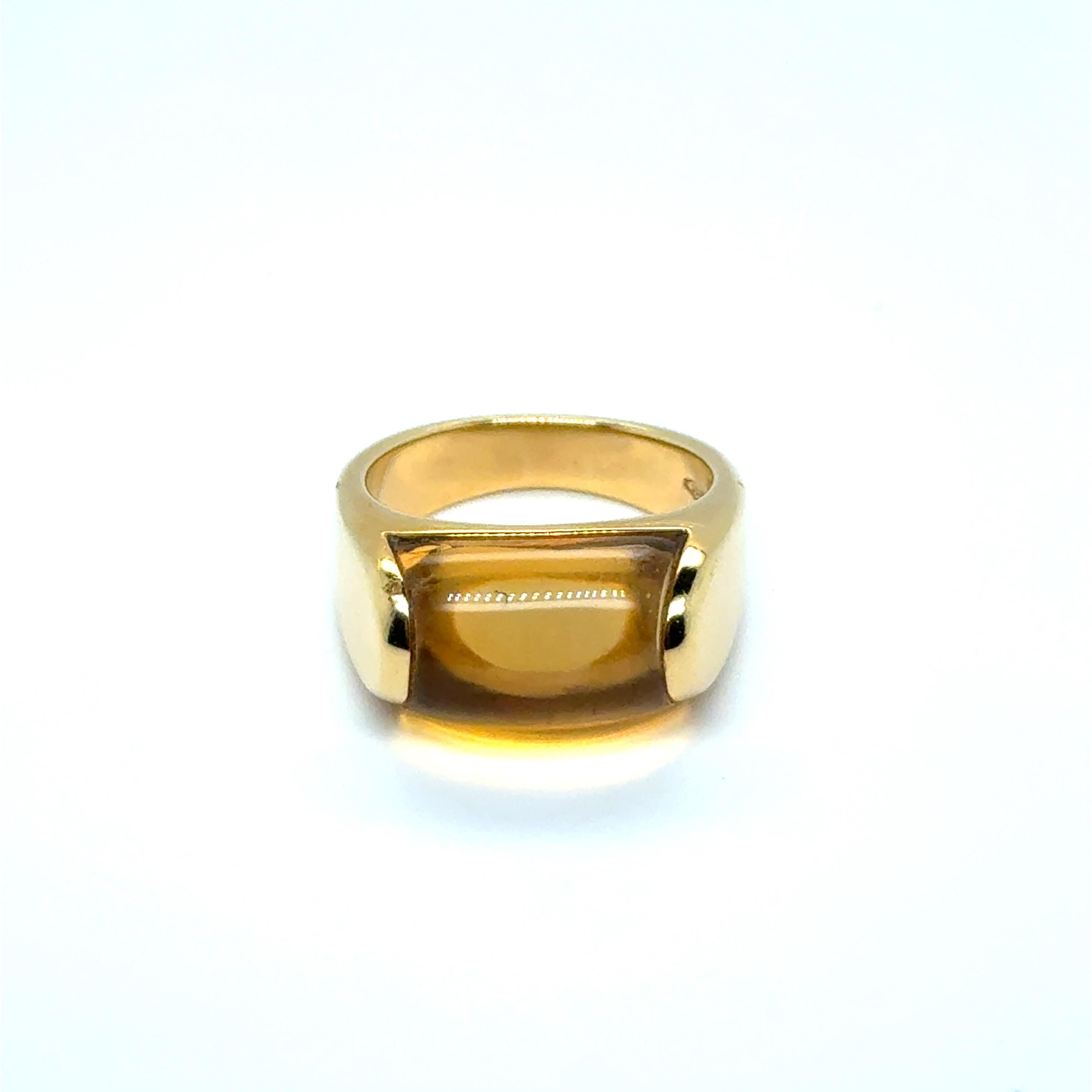 Bvlgari Ring with Citrine in 18 Karat Yellow Gold en venta 3