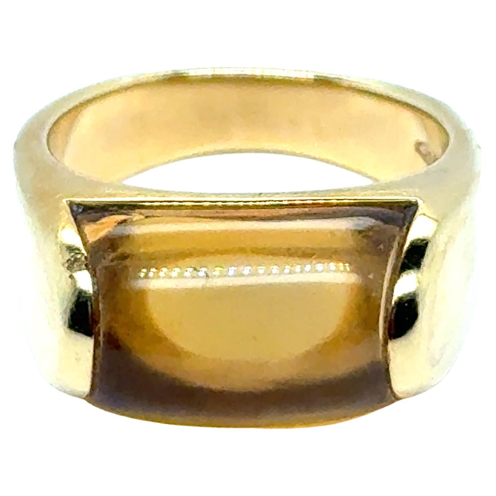 Bvlgari Ring with Citrine in 18 Karat Yellow Gold