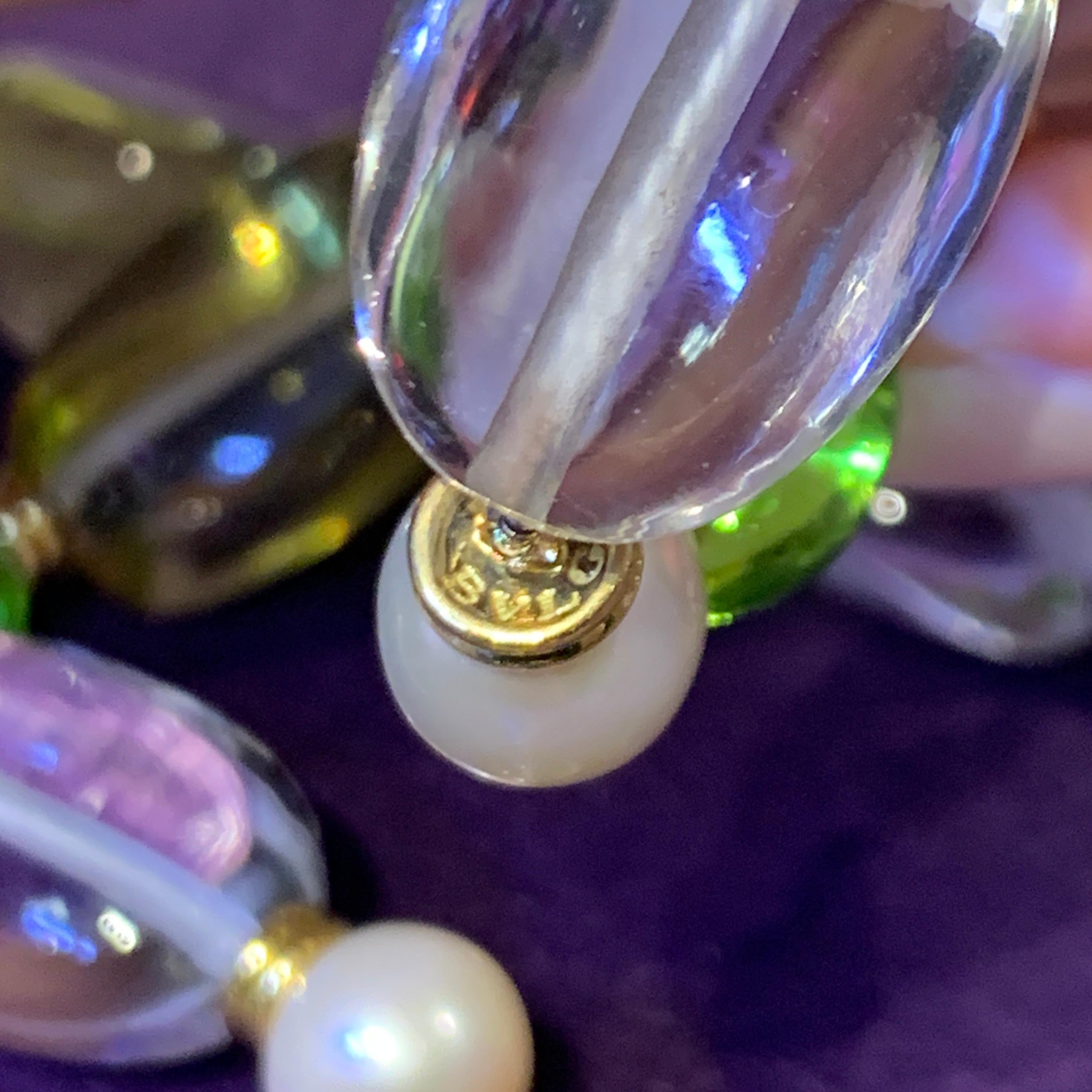 Collana di cristalli di rocca, tormalina e peridoto Bvlgari in vendita 1