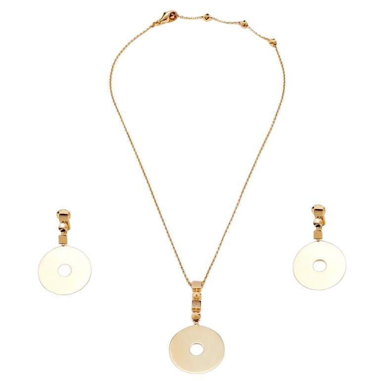 Bvlgari Roma 18k Yellow Gold Necklace Set For Sale