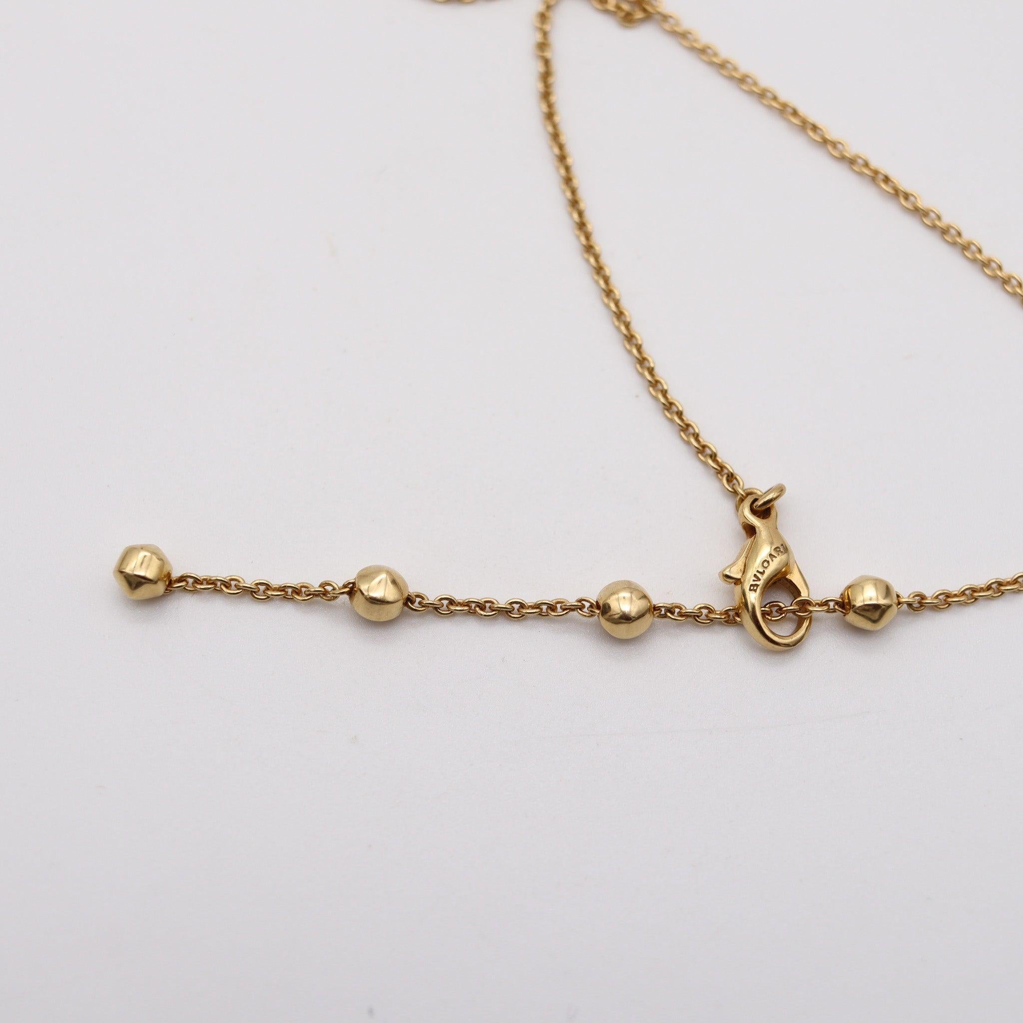 BVLGARI Roma 1970 Geometrische Anhänger Halskette Kette in massivem 18Kt Gelbgold im Angebot 1