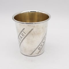 Bvlgari Roma 1970 Modernist Shot Cup Tumbler in Solid .925 Sterling Silver