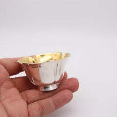 BVLGARI Roma 1970 Quatrefoil Vase In Solid .925 Sterling Silver & 24kt Gilding