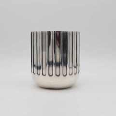 Portalápices de escritorio de columna clásico Bvlgari Roma 1980 de plata de ley 0,925