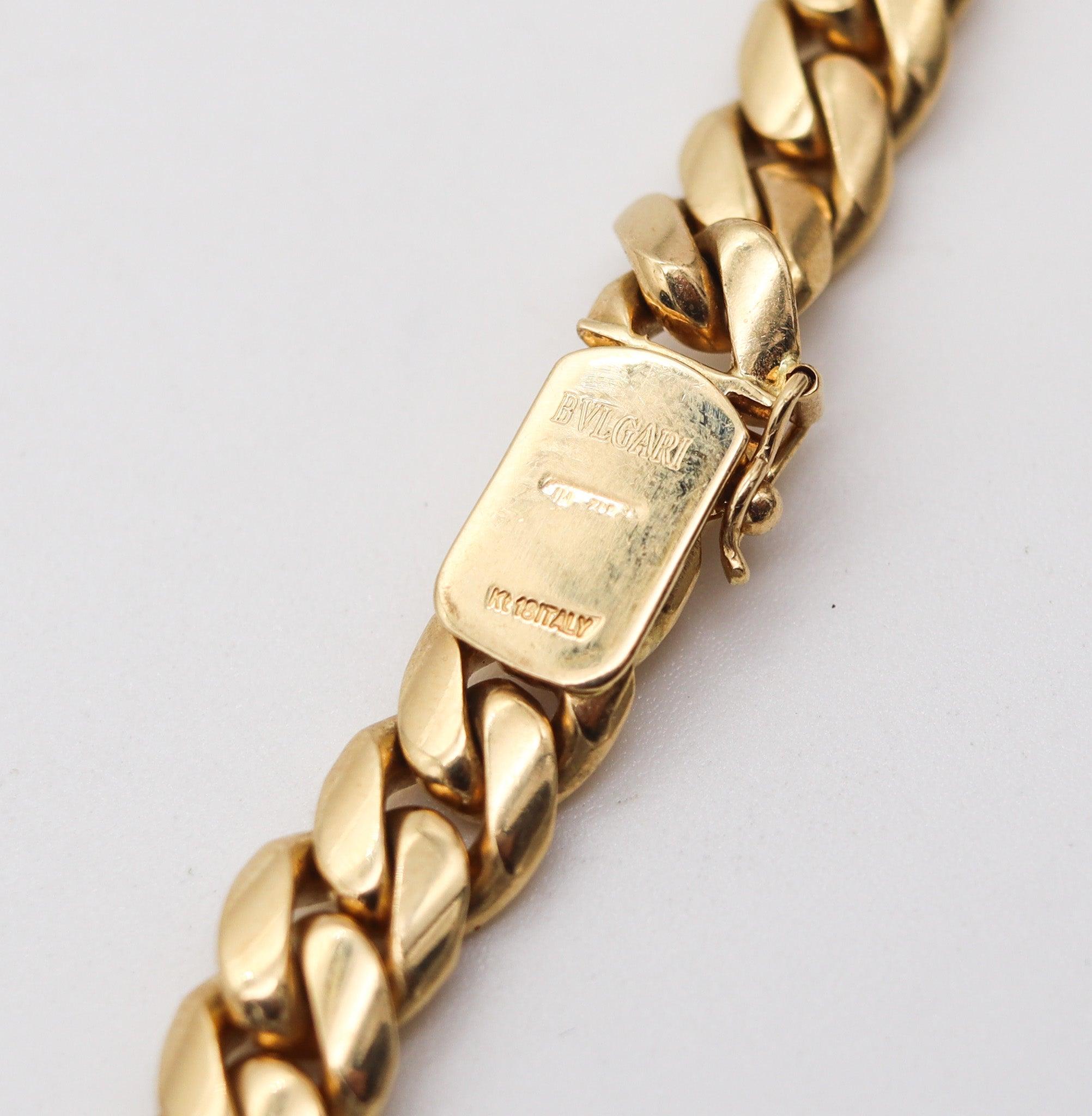 Collana Bvlgari Roma 1980 Moneta 307 ADS in oro giallo 18Kt con diamanti in vendita 1