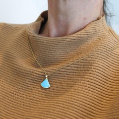 BVLGARI Roma Divas Necklace Chain In 18Kt Yellow Gold With Turquoise & Diamond