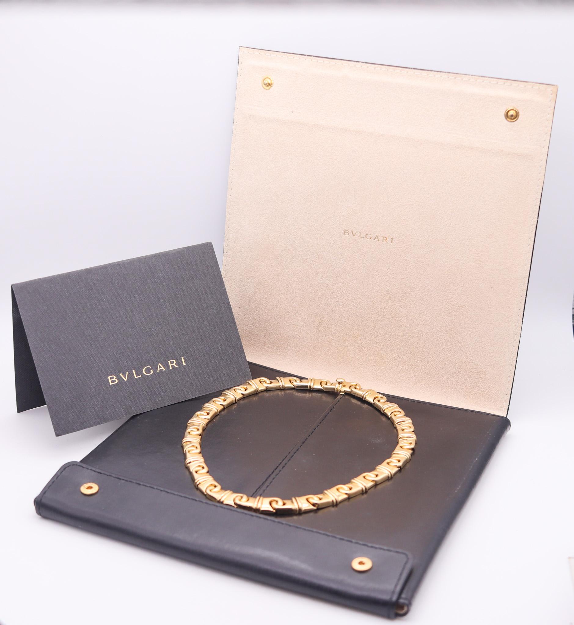 Bvlgari Roma Doppio Links Collar Necklace In Solid 18Kt Yellow Gold For Sale 1