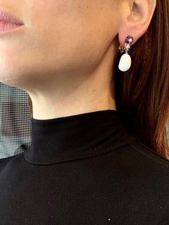 Bvlgari Roma Mediterranean Eden Sassi Earrings 18Kt 6.96 Cts Diamonds Amethyst