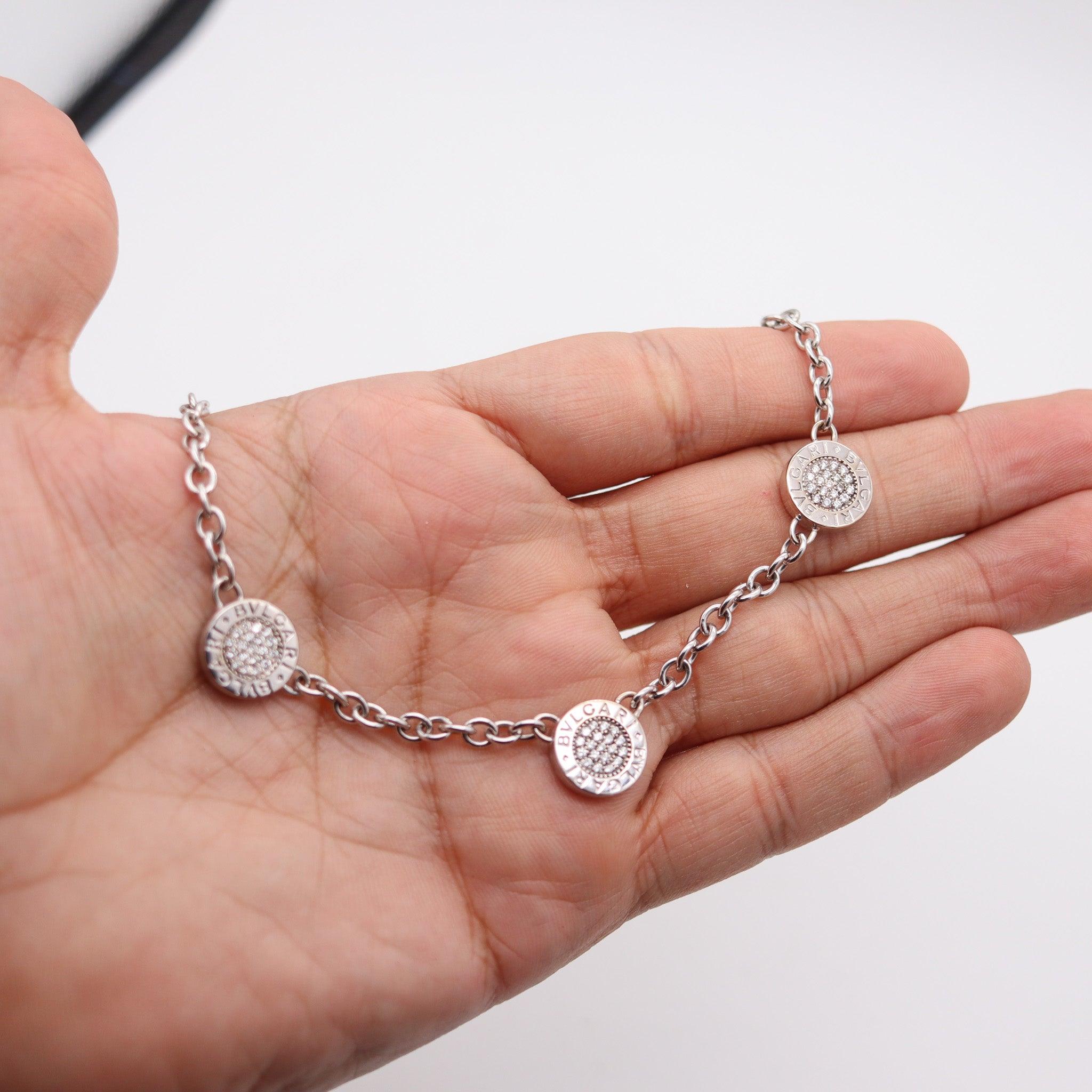 BVLGARI Collana Roma Reversible Links in oro 18Kt con diamanti VS e onice in vendita 2