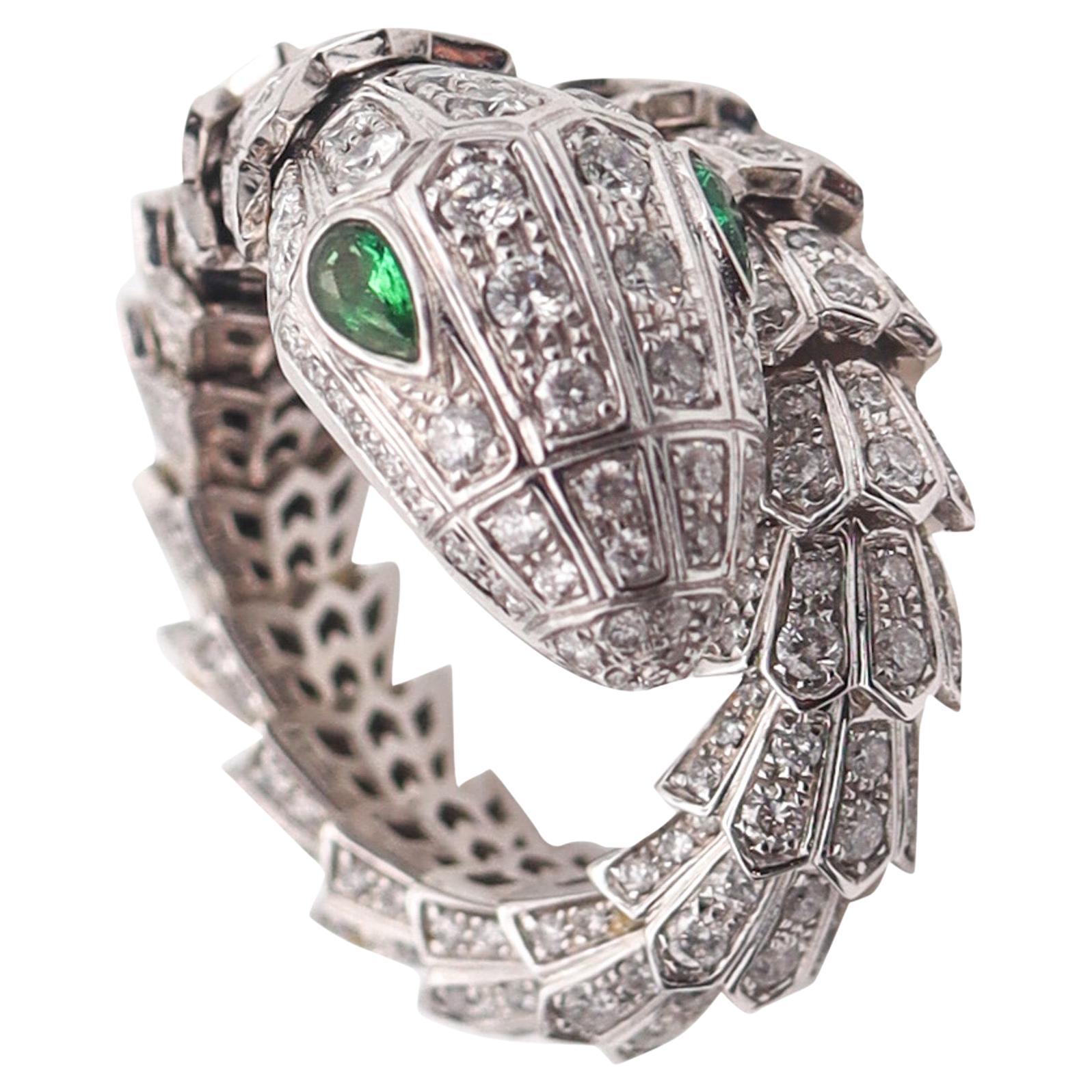 Bvlgari Roma Serpenti Ring In 18Kt Gold With 7 36 Ctw In Diamonds And Bvlgari Roma Serpenti Ring In 18Kt Gold With 7 36 Ctw In Diamonds And