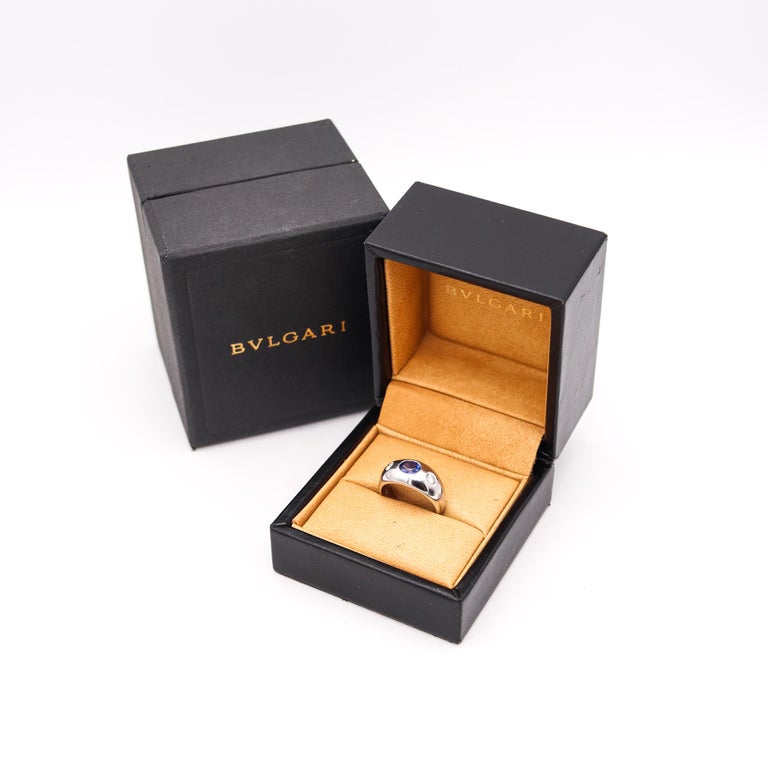 Bvlgari Roma Three Gems Ring in Platinum with Ctw Diamonds