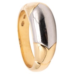 Bvlgari Roma Tronchetto Ring in Two Tones of 18kt Gold