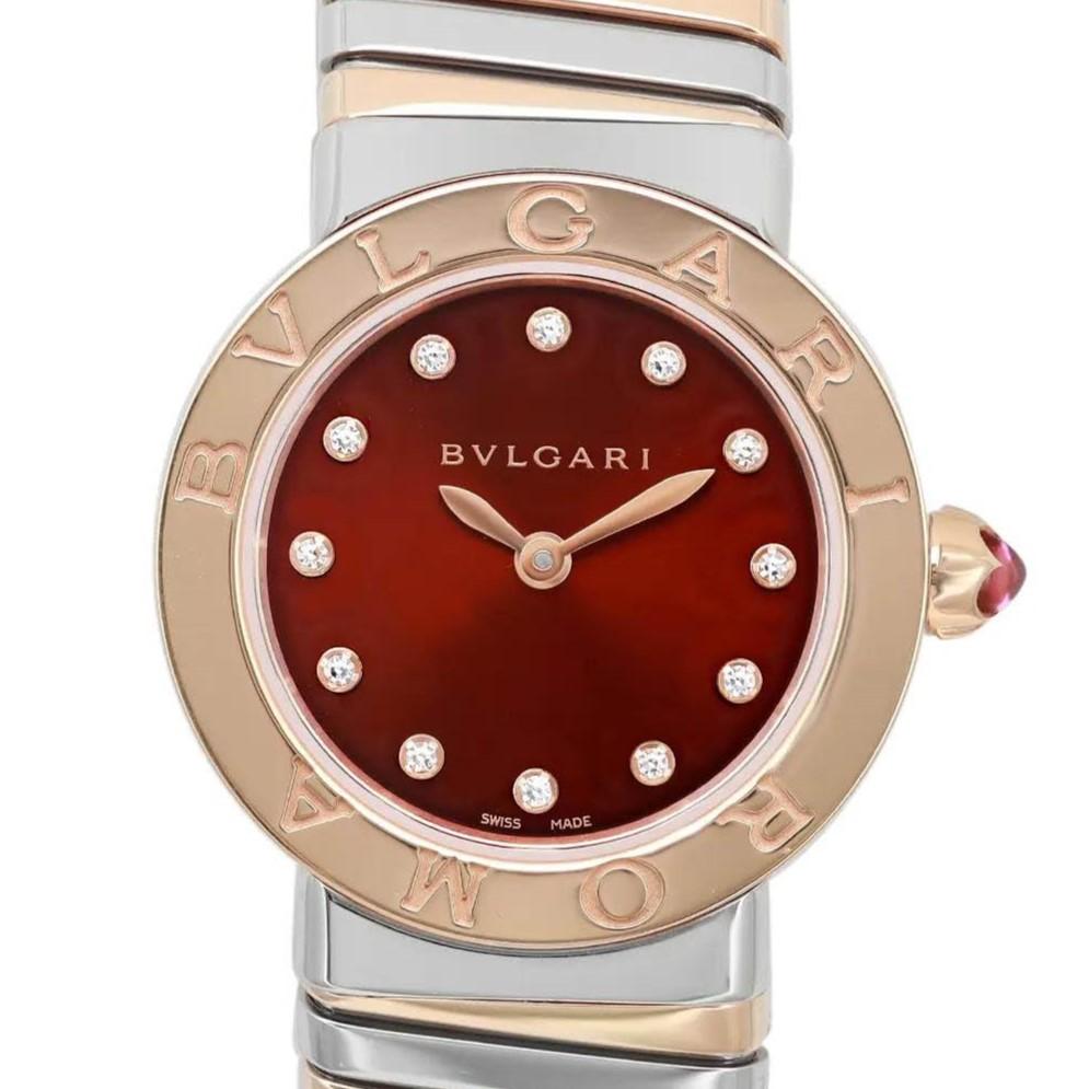 Brand new. Beautiful timepiece. Comes with the original box and papers.

General Information
Brand: Bvlgari
Model: Bvlgari Roma Tubogas
Model Number: 102456
Type: Wristwatch
Department: Women
Style: Luxury
Country/Region of Manufacture: