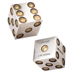 Bvlgari Roma Vintage Las Vegas Casino Dices Set in Solid .925 Sterling Silver