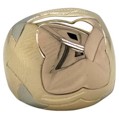 Bvlgari Roma Vintage Pyramid Ring in 18k Rose, White, and Yellow Gold, Size 6.5