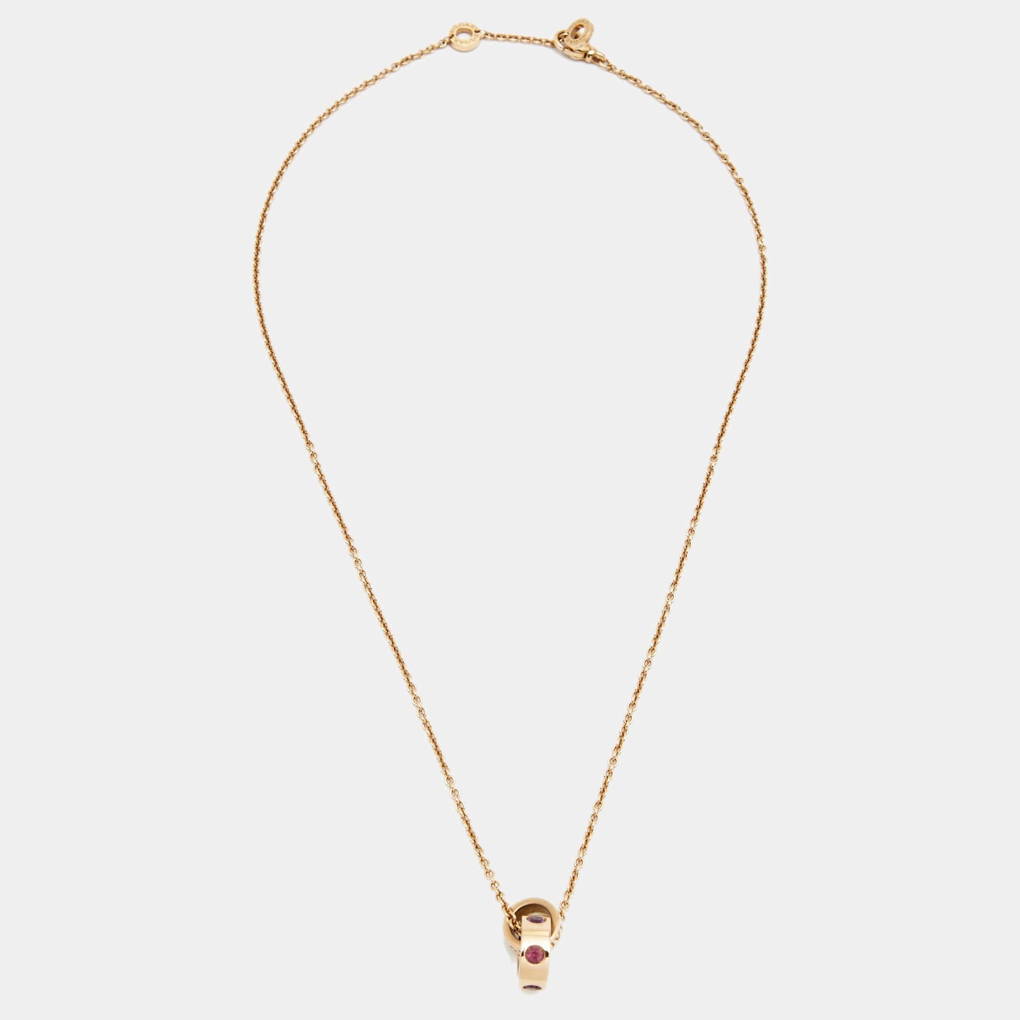 This designer Bvlgari Roman Sorbets necklace imparts elegance through its distinctive design. It speaks of impeccable style and ultimate luxury. Flaunt your discerning fashion taste by buying this beauty today!

