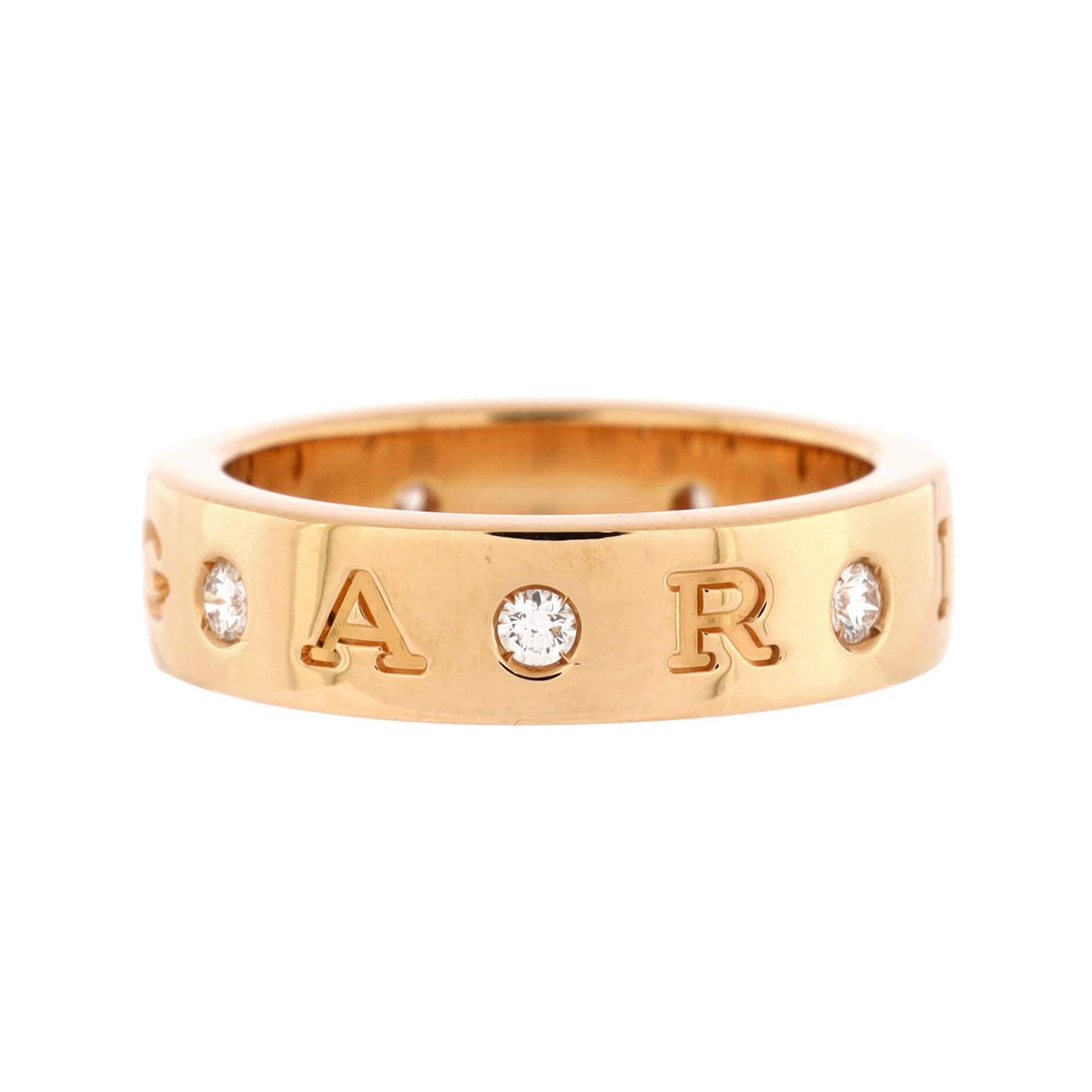 Bvlgari Roman Sorbets Bandring aus 18 Karat Roségold mit Diamanten im Zustand „Gut“ in New York, NY
