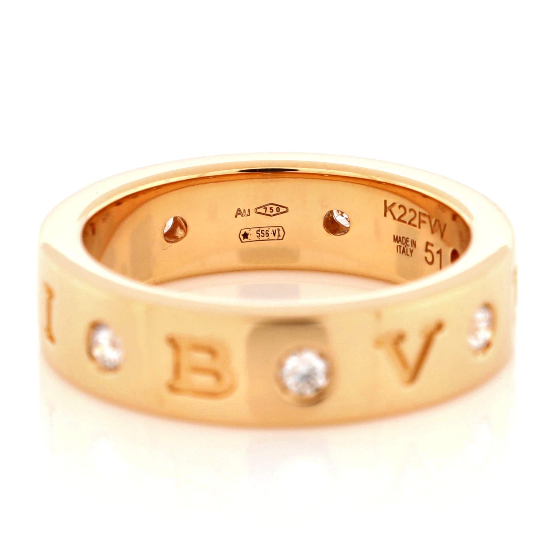 Bvlgari Roman Sorbets Bandring aus 18 Karat Roségold mit Diamanten Damen