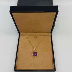 Bvlgari Rose Cut Amethyst & Diamond 18k Rose Gold Parentesi Pendant Necklace