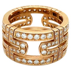 BVLGARI Rose Gold and Diamond 'PARENTESI' Ring