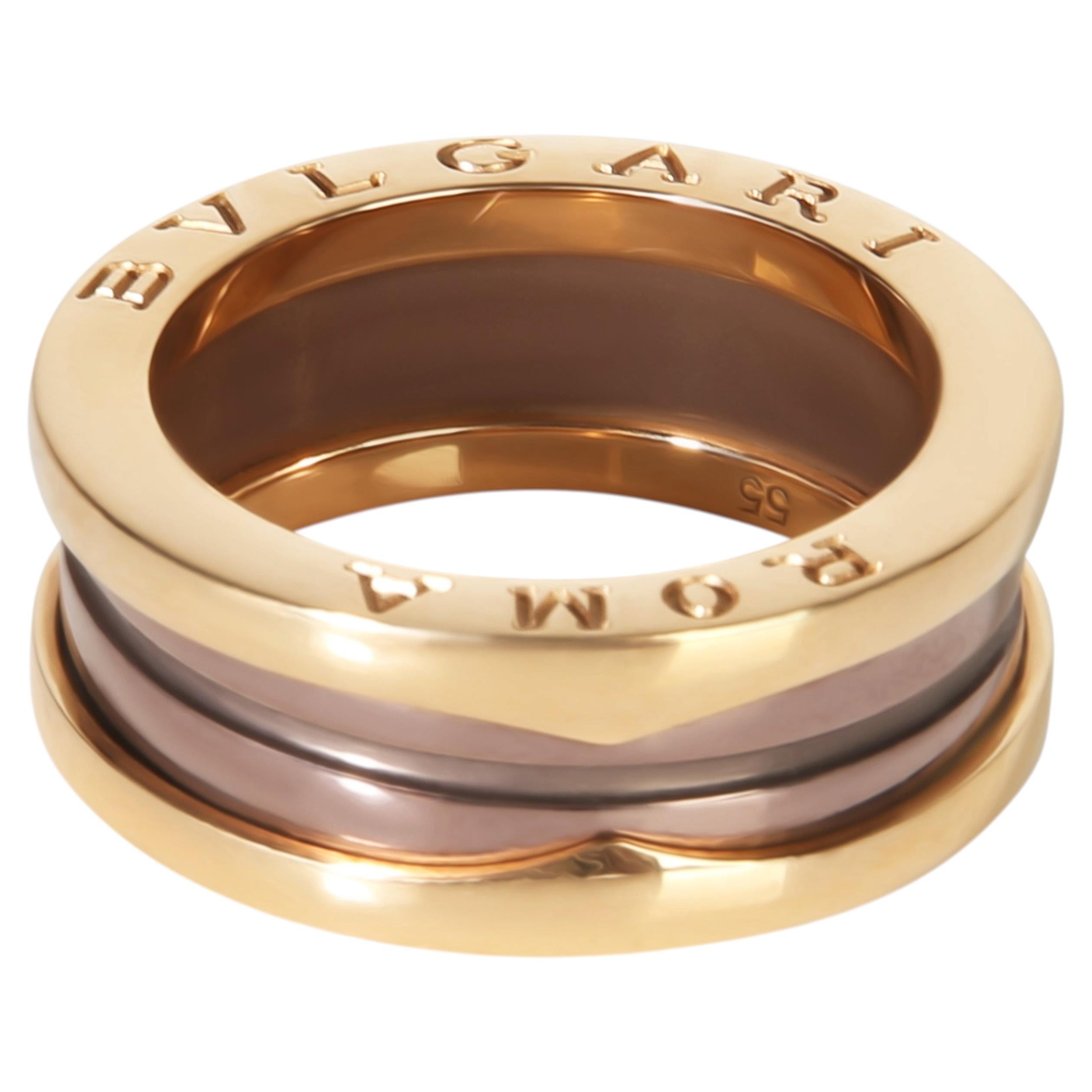 BVLGARI Rose Gold & Bronze Metal B.zero1 Ring For Sale