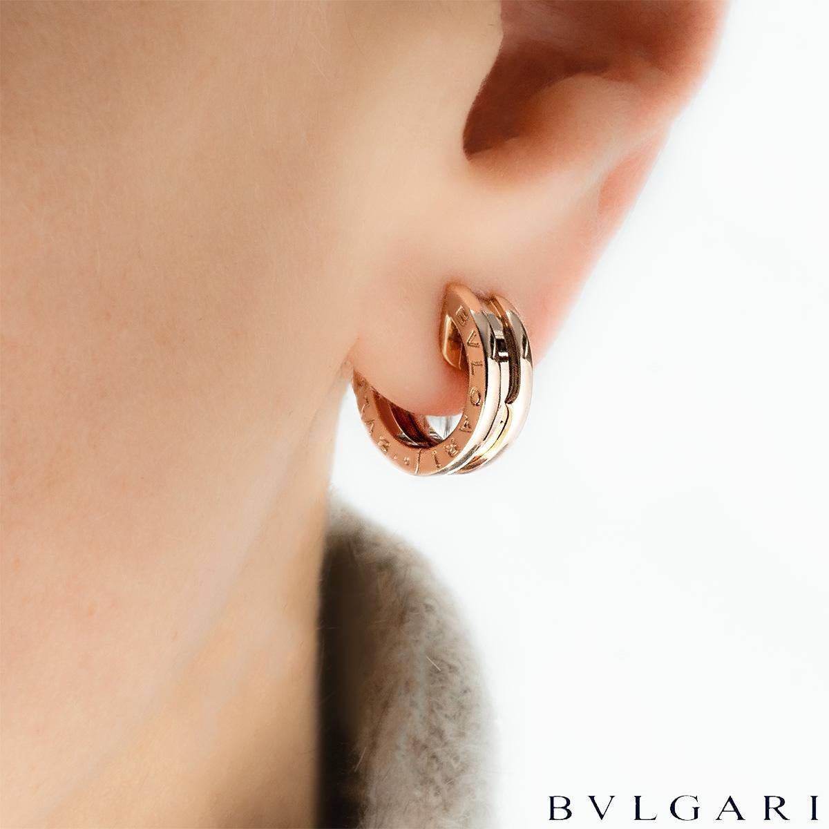 Bvlgari Rose Gold B.Zero1 Hoop Earrings 1