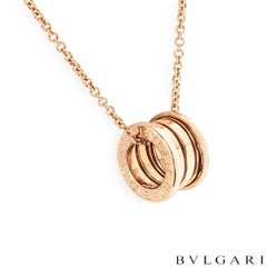 Bvlgari Rose Gold B.Zero1 Pendant Necklace 335924