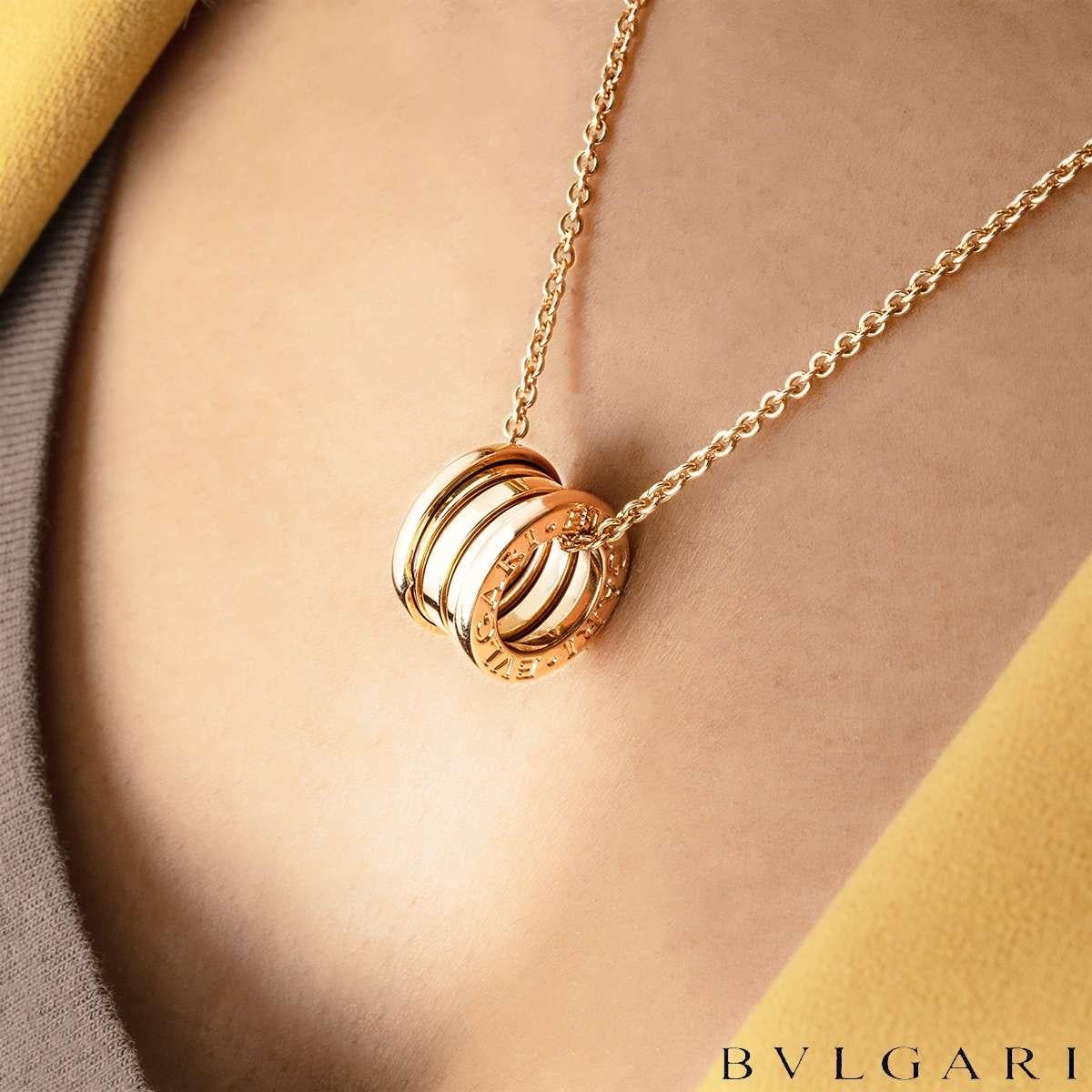 Collana con ciondolo B.Zero1 in oro rosa Bvlgari 335924 in vendita 1