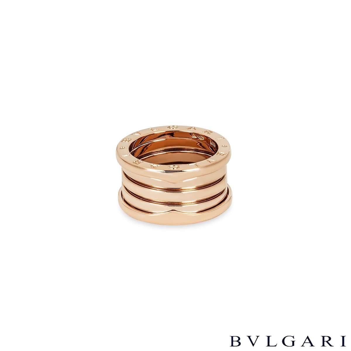 Bvlgari Rose Gold B.Zero1 Ring Size 52 348769 In Excellent Condition In London, GB